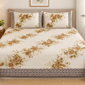 Premium King Size Floral  Cotton Bedsheet