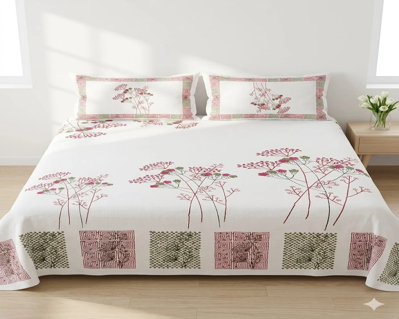 Premium King Size Beautiful Cotton BedSheet