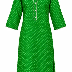 Green Leheriya Kota Doria Kurti