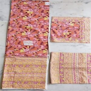 Orange & Yellow Floral Super Jumbo Bedsheet