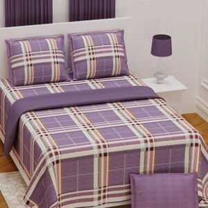 Purple Premium Super King Size Cotton Bedsheet