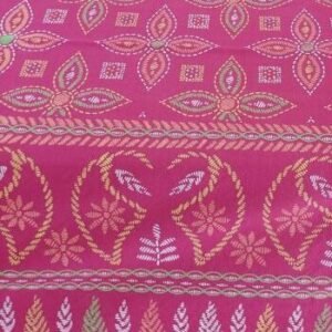 Pink Colour Rajwadi King Size Bedsheet