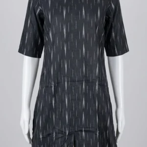Black Ikkat Cotton Kurti