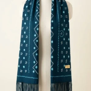 Blue Bandhani Hand Woven Stole