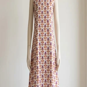 White with Rani & Orange Motifs A line Kurti